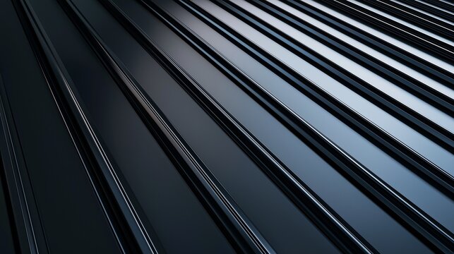 Close-up view of sleek, modern metal surface with parallel lines creating a dynamic and polished texture.