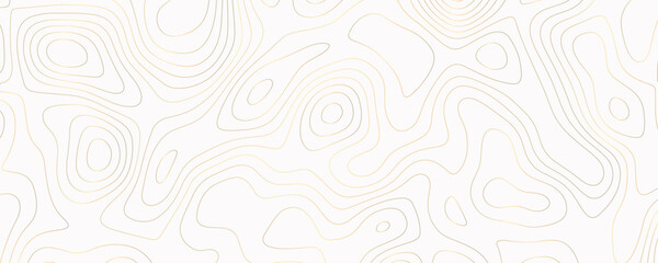 Abstract Gold Terrain Map with Wavy Contours and Geometric Patterns for a Luxury Landscape Travel Graphic
