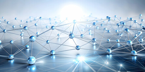 Futuristic network technology on abstract white background, network, technology, futuristic, abstract, white