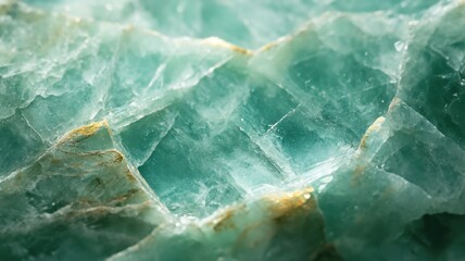 Detailed amazonite crystal close-up with striking green contrasts