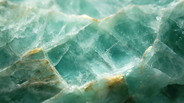 Detailed amazonite crystal close-up with striking green contrasts