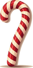 Obraz premium Christmas Candy Cane Flat Vector Icon