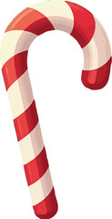 Obraz premium Christmas Candy Cane Flat Vector Icon