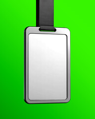 3D Metal ID Card Holder Mockup or Luggage Tag Mockup