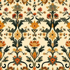 Traditional Mughal Seamless Pattern Design