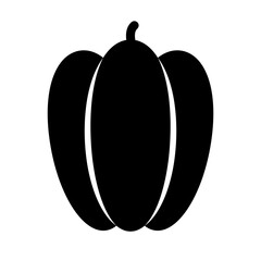 Green pepper silhouette icon. Vector.