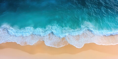 Aerial View of Beautiful Beach and Waves