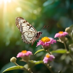 Obraz premium butterfly on flower