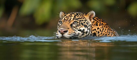 Jaguar Emerging From the Water