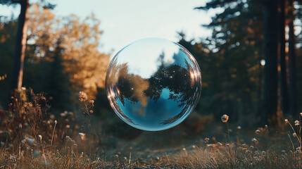 Bubble floating in the air sky outdoors nature.