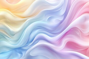 Obraz premium Abstract Pastel Swirling Waves Background