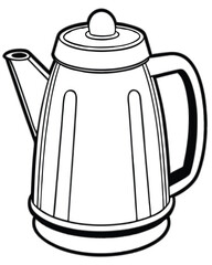 Kettle vector silhouette 