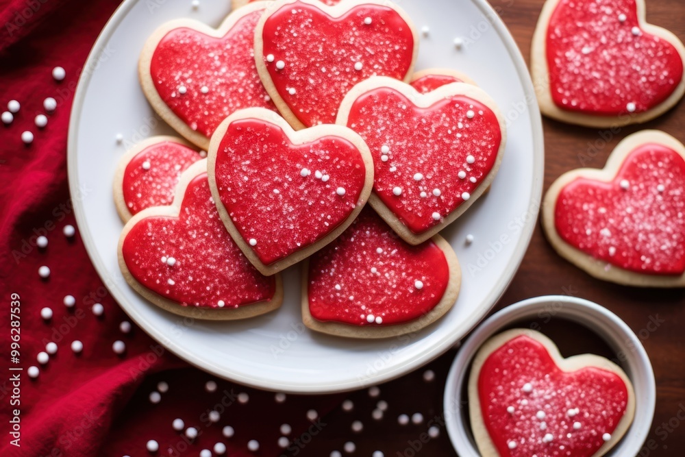 Canvas Prints Cookie sugar heart plate.