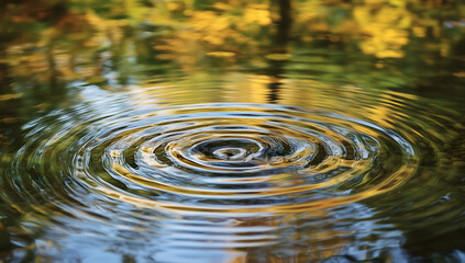 A serene and graceful rippling water surface, capturing the gentle movement and calming effect of the water.