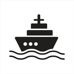 Cargo ship icon. Containers. Shipping icon