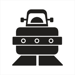 Road roller icon. Road works in progress icon