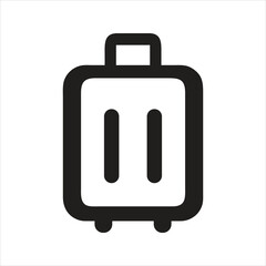 Travel suitcase icon. Journey bag icon
