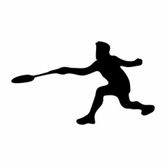 silhouettes of people playing badminton