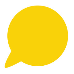 Leere gelbe Sprechblase mit Textfreiraum