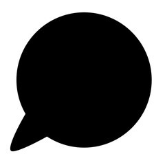 Leere schwarze Sprechblase mit Textfreiraum