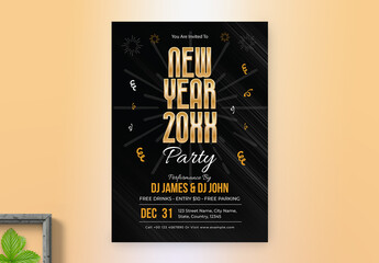 New Year Party Flyer Template
