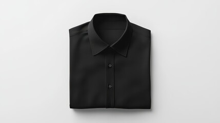 Black Shirt Mockup on White Background