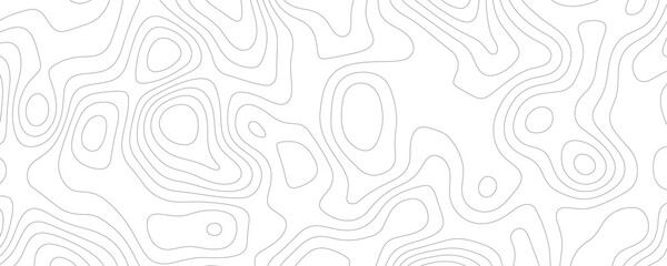 Black and White Topography Illustration with Contour Lines and Geometric Grid Patterns for a Travel and Hiking Map Design
