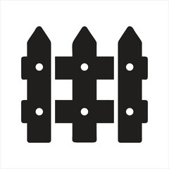 Painting a wooden fence. Fence icon