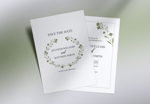 Marriage Invitation Card Design Template