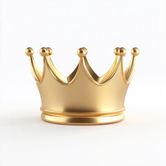 golden crown icon isolated on a white background