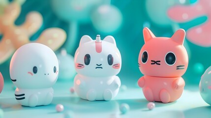 Adorable Virtual Pets Interacting in Shared Online World for Social Play and Friendship Building