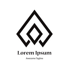 Abstract initial letter A logo design template. Icon for business of luxury, elegant, simple.