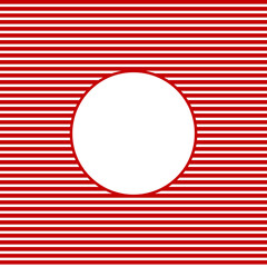 Weisser Kreis mit rot weissen Streifen als dekorativer Hintergrund