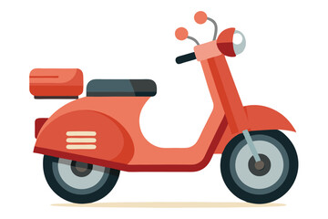 Moped vector illustration isolated on a white background