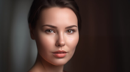 Fototapeta premium Close-up portrait of a young woman 