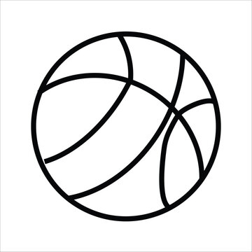 recommend clip art: basketball vector icon line template
