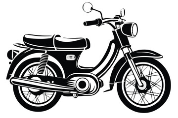 Moped vector silhouette