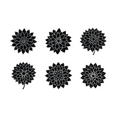 Generative AI Vector Dahlia Flower Design - Elegant Line Art for Graphics