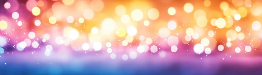 Colorful bokeh lights on a blurred background, ideal for festive designs.