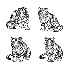 Tiger Crouching Svg 