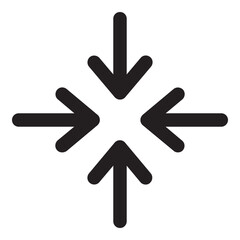 Obraz premium Meet Up Arrow Icon Glyph Style. Simple Direction Symbol Vector Illustration — Pixel-perfect Icon.