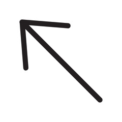 Upper Left Arrow Icon Outline Style. Simple Direction Symbol Vector Illustration — Pixel-perfect Icon.