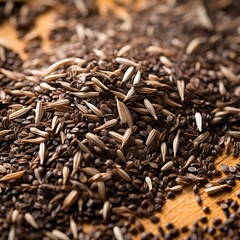 Detailed View of Celery Seeds Highlighted on a White Surface