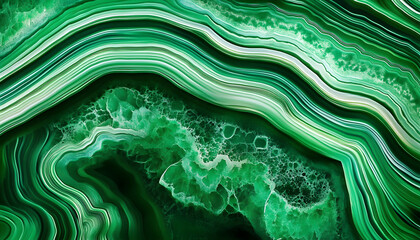 Obraz premium fancy green geode textured curves for wallpaper or background 007