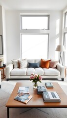 Modern Comfort: Bright Minimalist Living Room