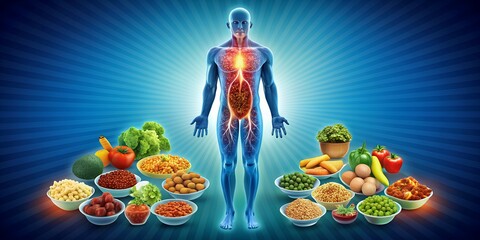 Illustrate the effects of an anti inflammatory diet on the body super realistic Generative By AI