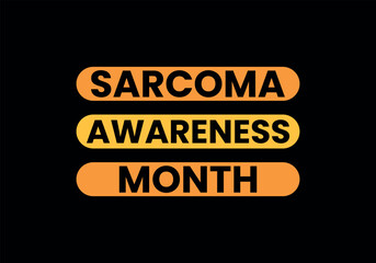 sarcoma awareness month t shirt design on black background.