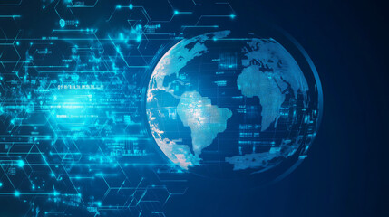 Obraz premium Vector abstract background featuring a globe, symbolizing global medical health care innovation and advancements in the field.