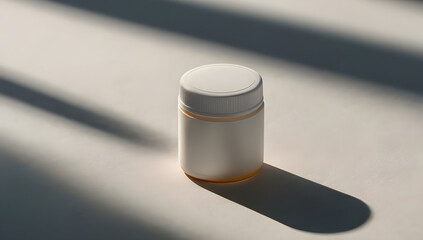 unmarked plain white plastic pill bottle with cap