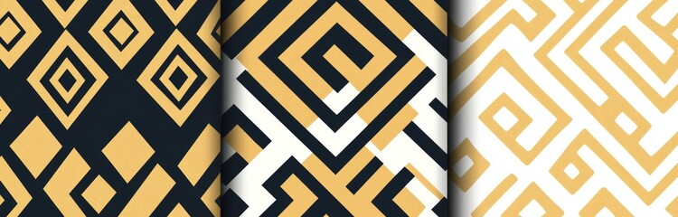 A set of abstract geometric patterns with seamless modern backgrounds. Colorful ornaments Modern graphic patterns for simple lattice graphics